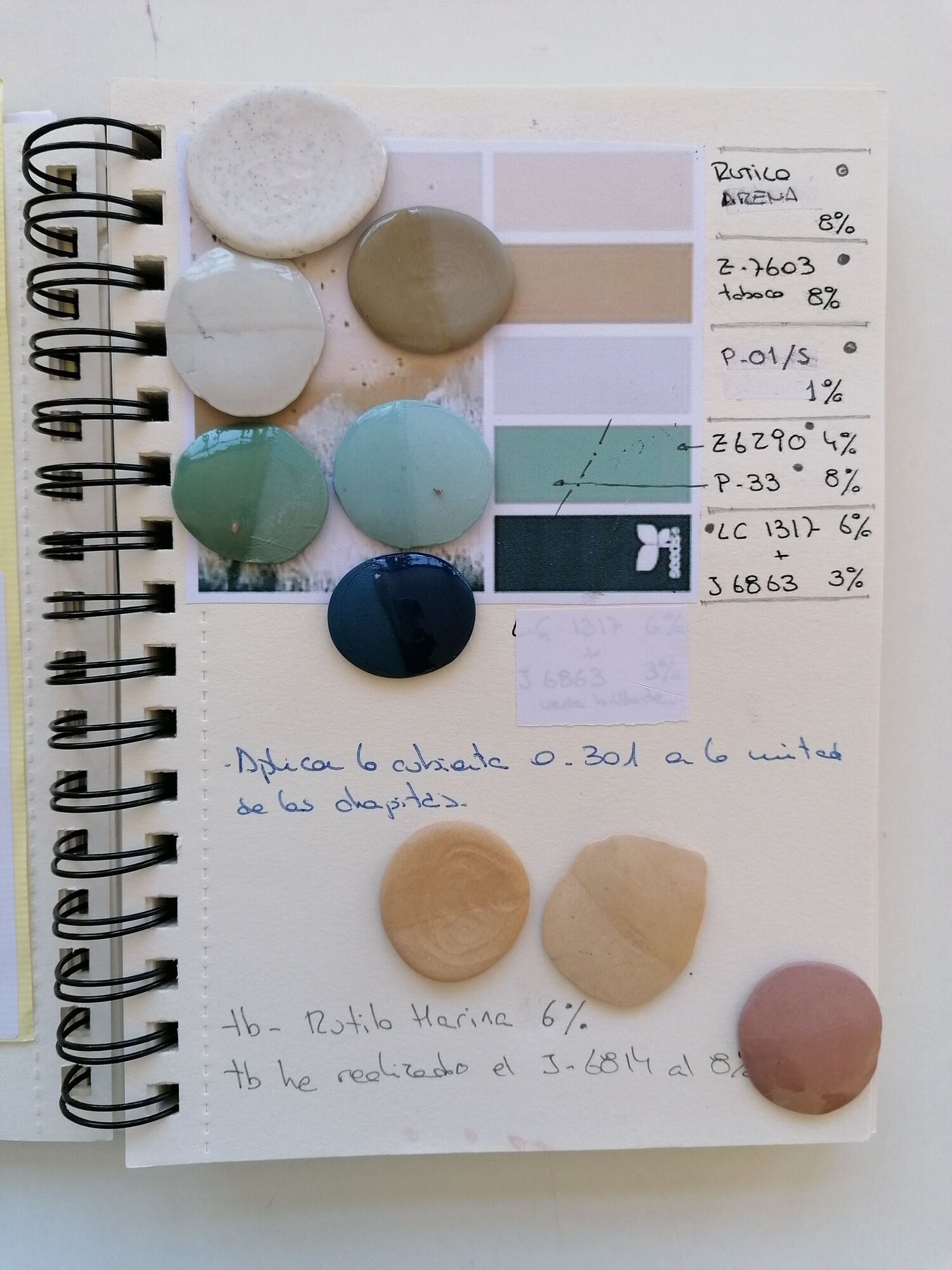 Cuaderno de muestras de color